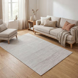 Carmel Cream-Beige Striped Rug 6010 by The Rugs