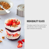 Black Blum Glass Lunch Pot, Slate, Small, 450ml