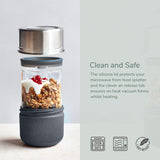 Black Blum Glass Lunch Pot, Slate, Small, 450ml