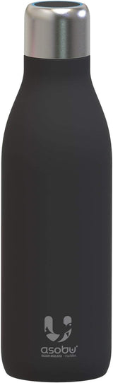 Asobu UV Light Hydro Stainless Steel Water Bottle, 500ml, Black
