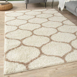 Moroccan Ivory Shaggy Rug 630 by The Rugs
