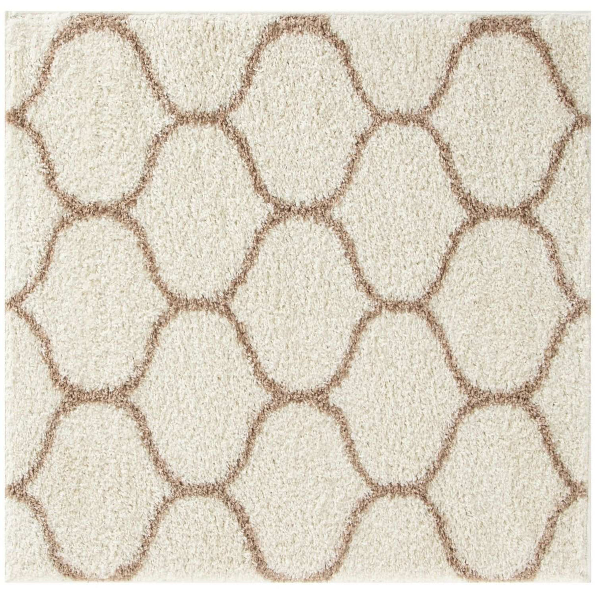 Moroccan Ivory Shaggy Rug 630 by The Rugs