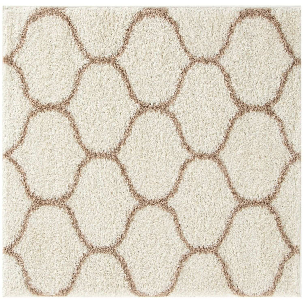 Moroccan Ivory Shaggy Rug 630 by The Rugs