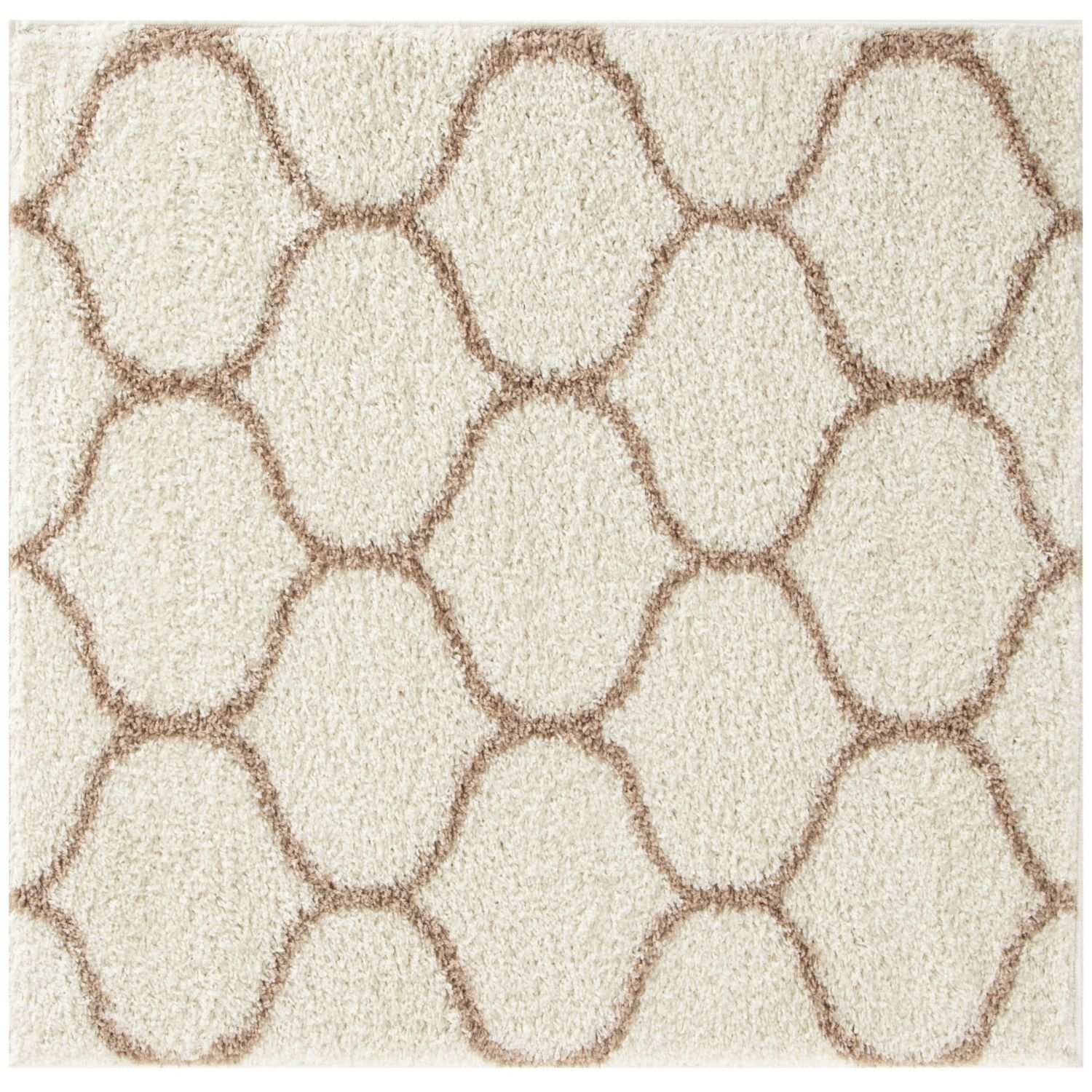 Moroccan Ivory Shaggy Rug 630 by The Rugs