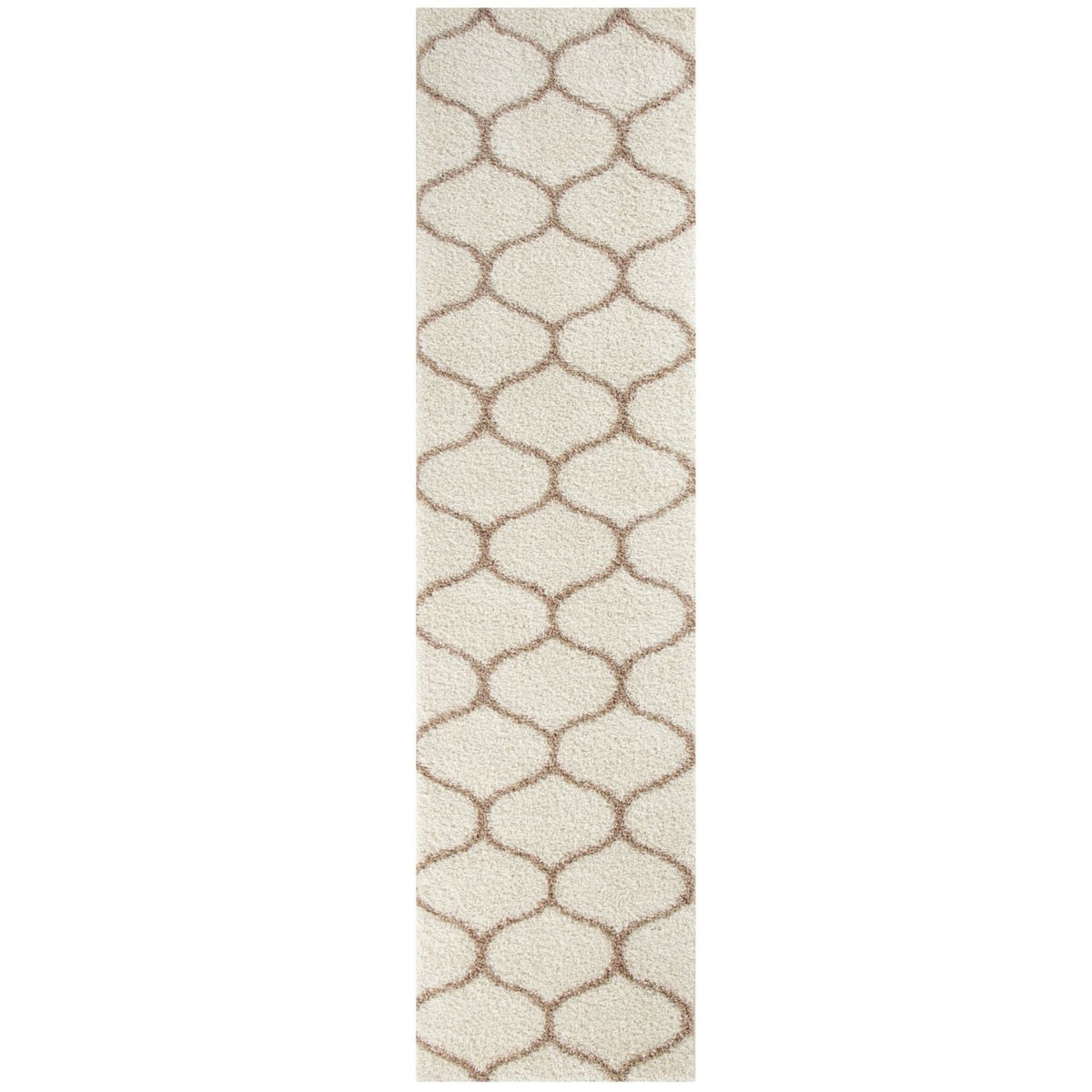 Moroccan Ivory Shaggy Rug 630 by The Rugs