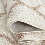Moroccan Ivory Shaggy Rug 630 by The Rugs