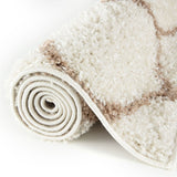 Moroccan Ivory Shaggy Rug 630 by The Rugs