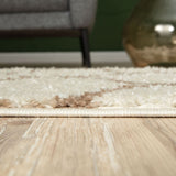 Moroccan Ivory Shaggy Rug 630 by The Rugs