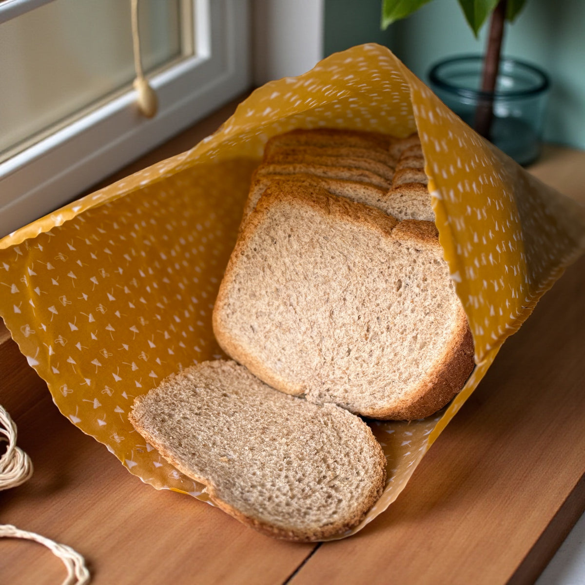 Lou-bees Toadstool Beeswax Food Storage Green Bags