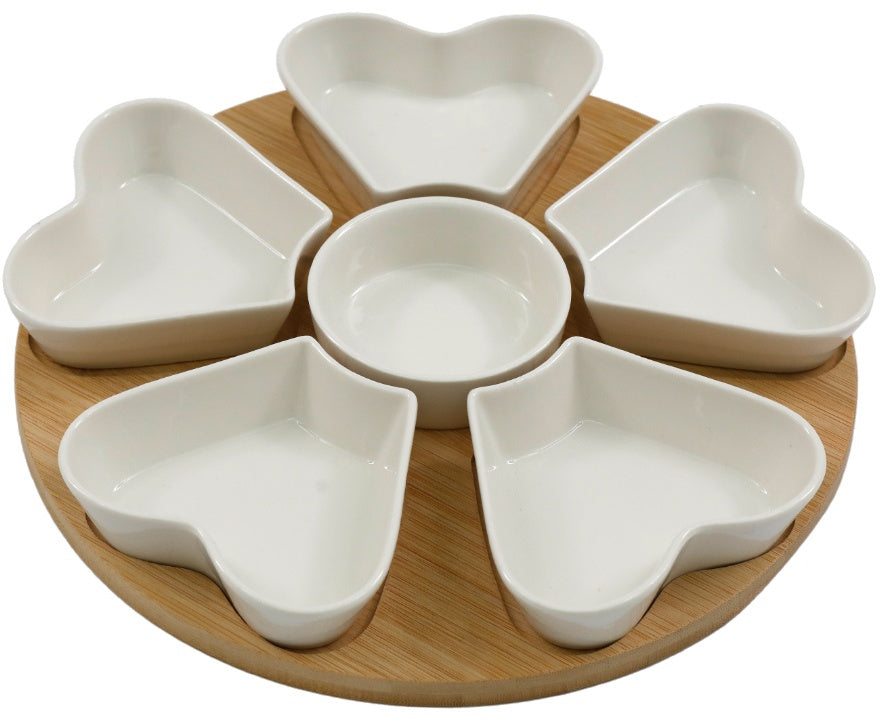 Blush & Bale Heart Themed Tapas Set - 27cm x 5cm