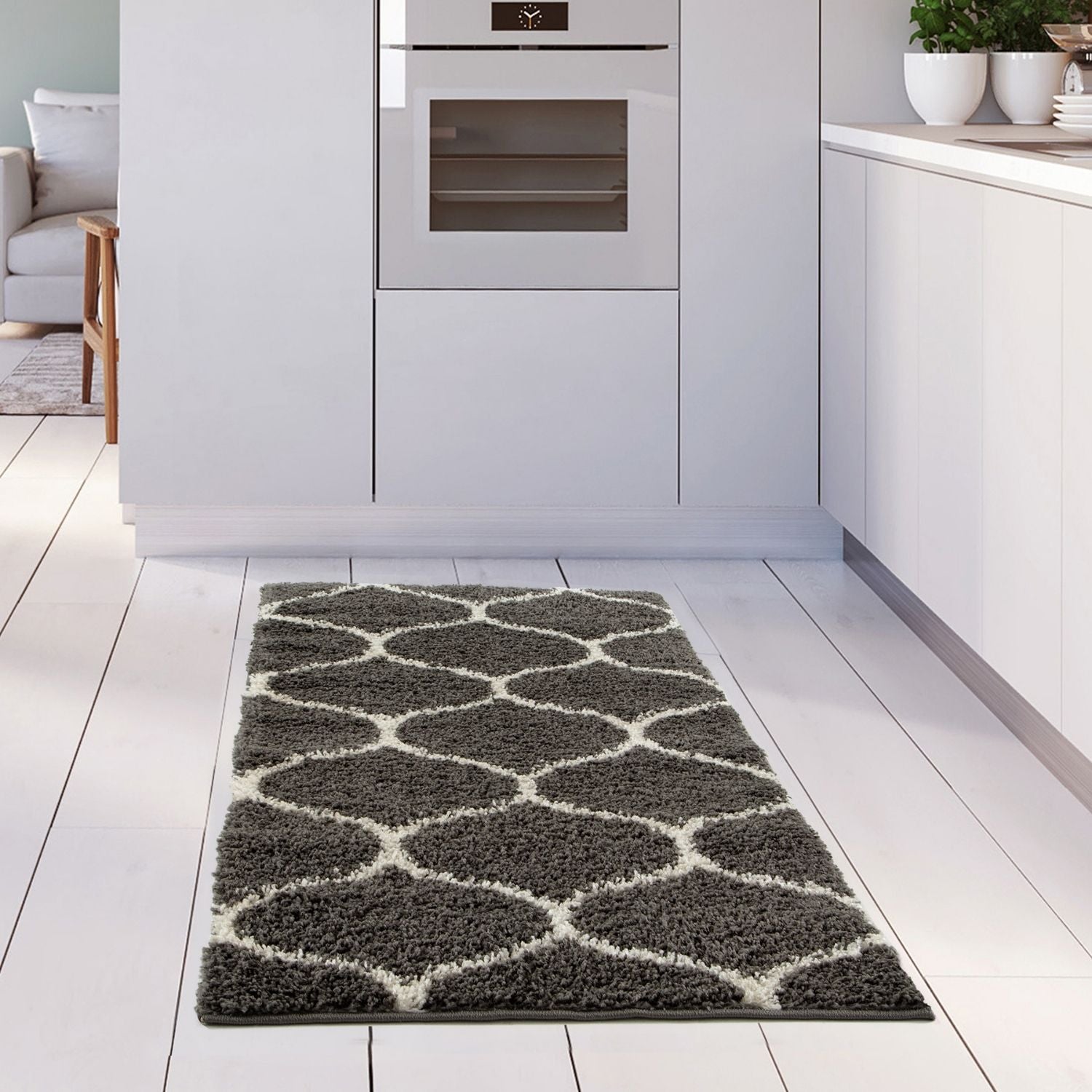 The Rugs - Moroccan Dark Grey Shaggy Rug | 640