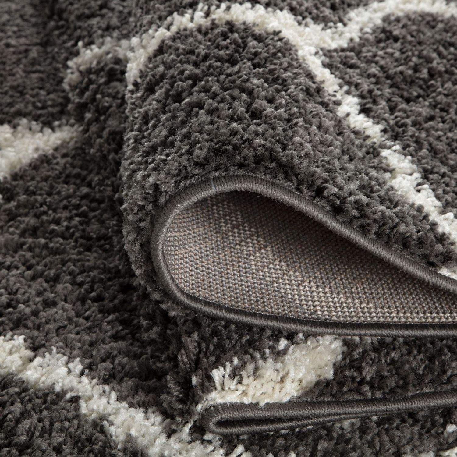 The Rugs - Moroccan Dark Grey Shaggy Rug | 640