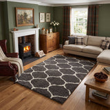 The Rugs - Moroccan Dark Grey Shaggy Rug | 640