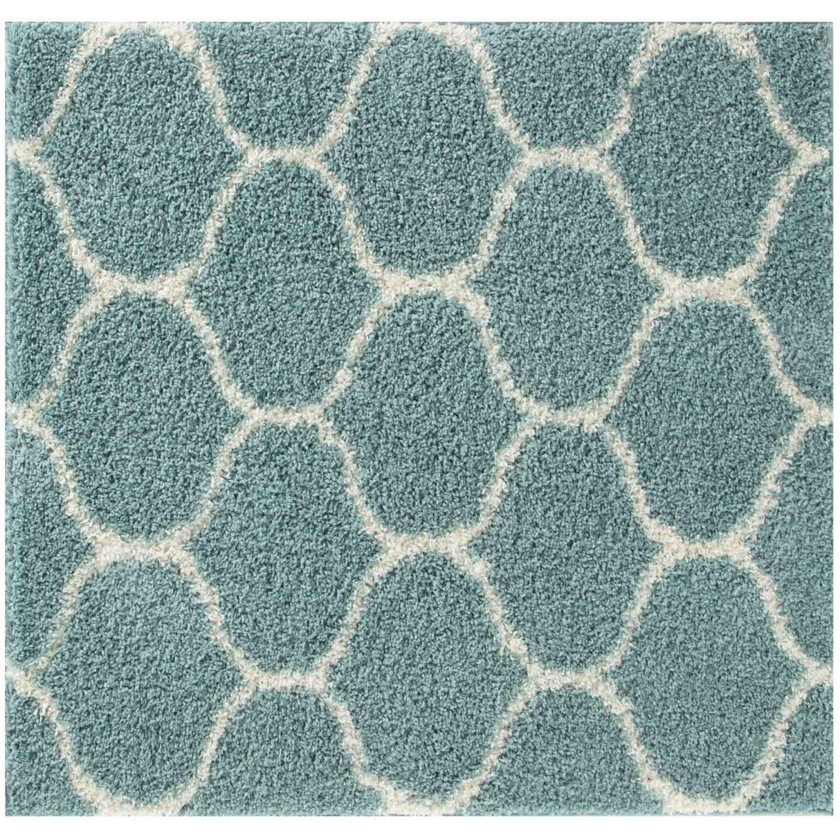 The Rugs Moroccan Duck Egg Blue Shaggy Rug 650