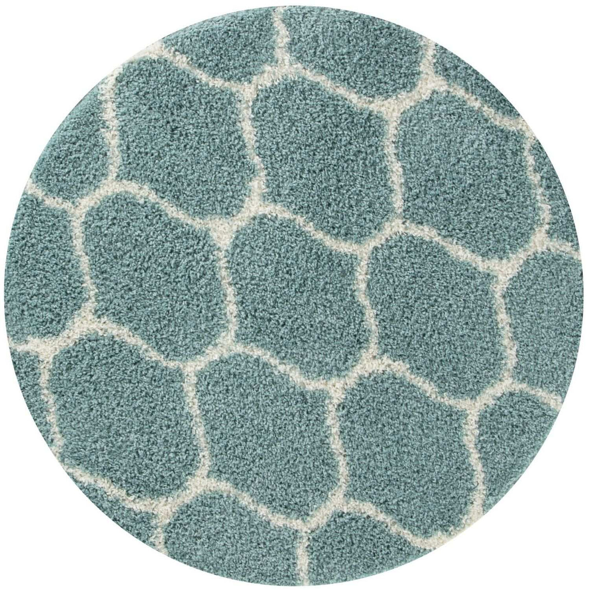 The Rugs Moroccan Duck Egg Blue Shaggy Rug 650