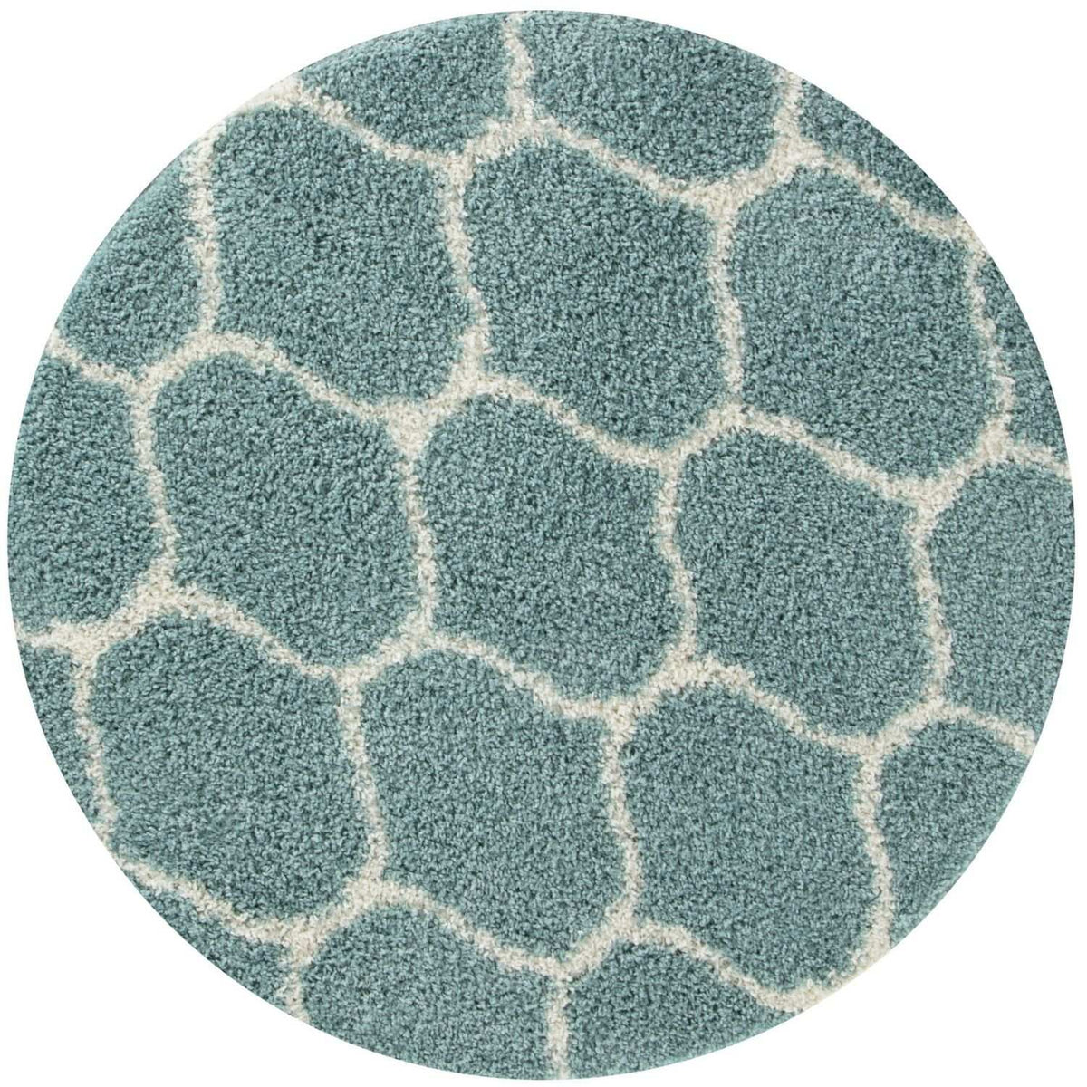 The Rugs Moroccan Duck Egg Blue Shaggy Rug 650