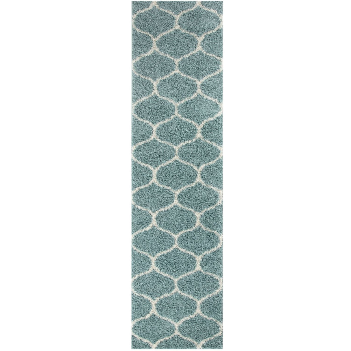 The Rugs Moroccan Duck Egg Blue Shaggy Rug 650