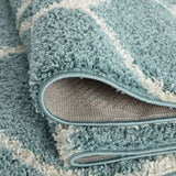The Rugs Moroccan Duck Egg Blue Shaggy Rug 650