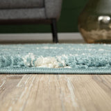 The Rugs Moroccan Duck Egg Blue Shaggy Rug 650