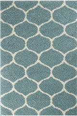 The Rugs Moroccan Duck Egg Blue Shaggy Rug 650
