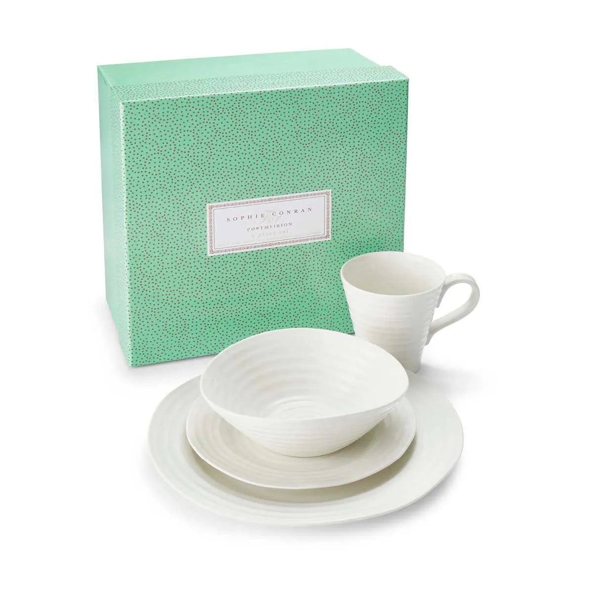 Portmeirion Sophie Conran Porcelain Place Setting, 4 Piece, White