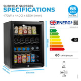 Subcold Super65 LED Beer Fridge | 65L
