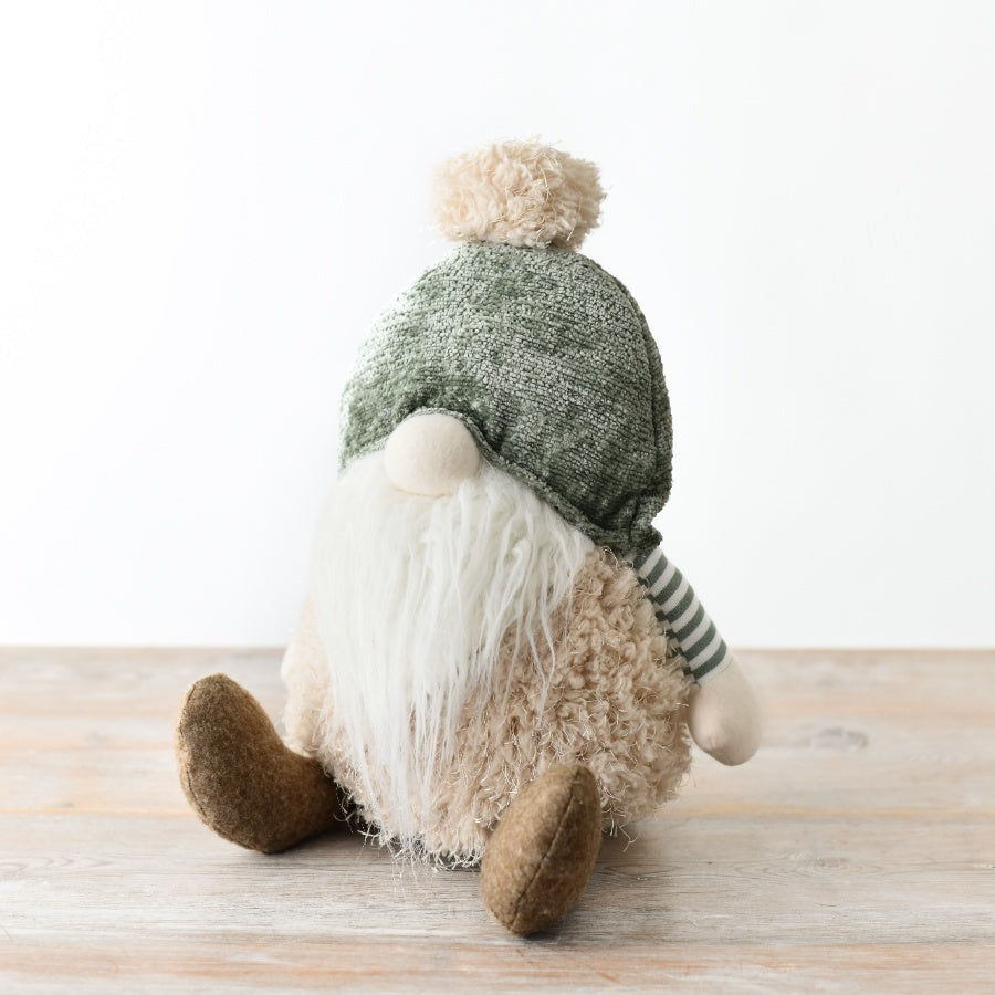 Blush & Bale Green Fabric Sitting Gonk Décor - 32cm x 19cm