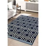 Maestro Honeycomb Navy Rug | 100% polypropylene