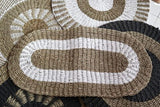 The Rugs Oval Seagrass White Tan Classic Rug - 60x120cm