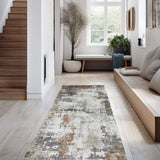 Tokyo Abstract Rust Indoor Floor Rug | The Rugs