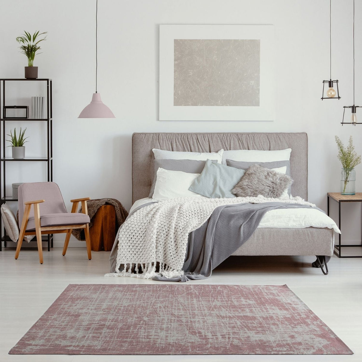 Machine Washable Rug Carina Pink – Stylish & Non‑Slip