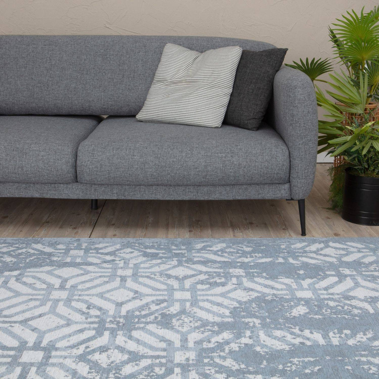The Rugs Washable Rug Carina Blue 6931B