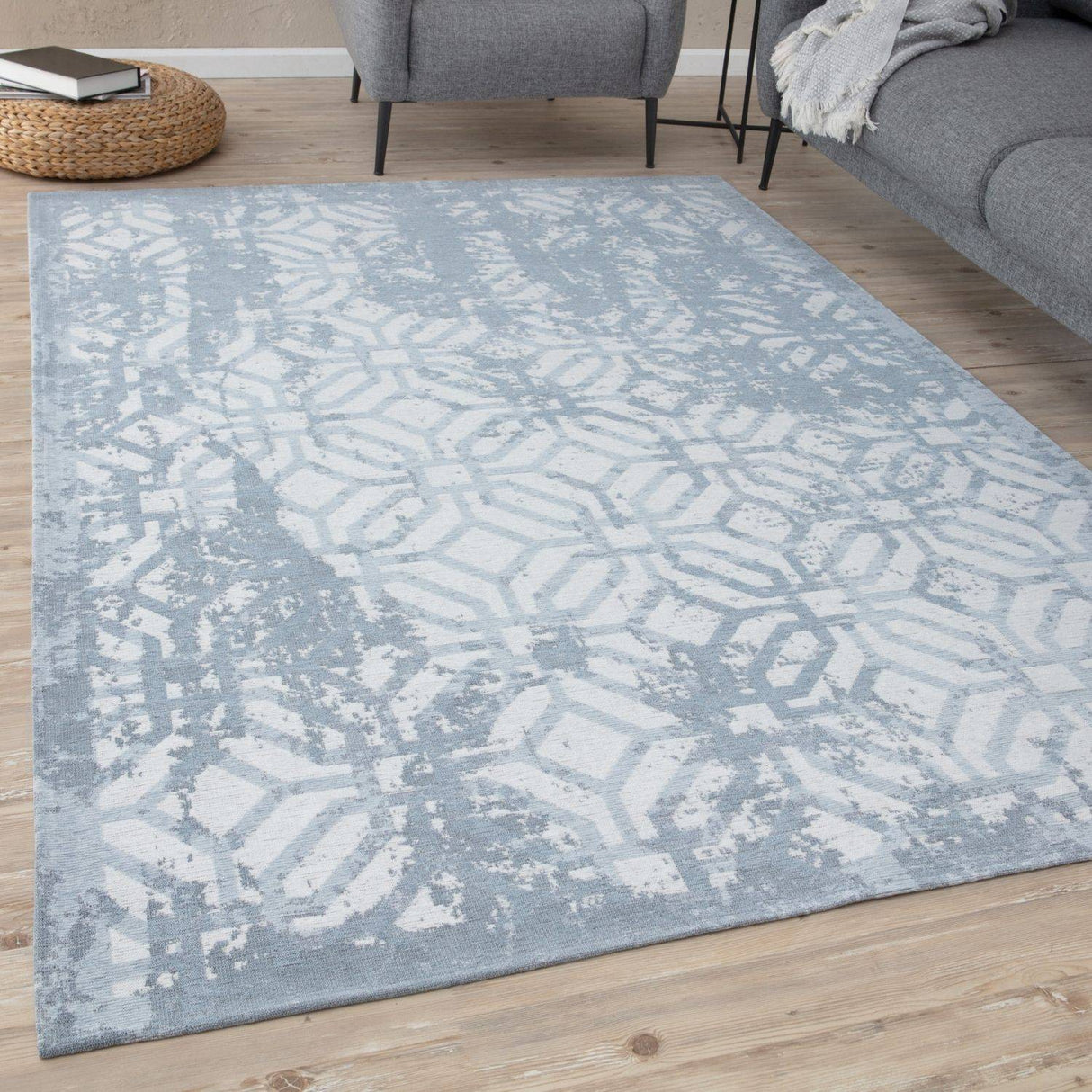 The Rugs Washable Rug Carina Blue 6931B