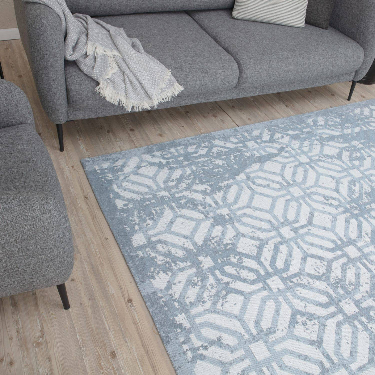 The Rugs Washable Rug Carina Blue 6931B