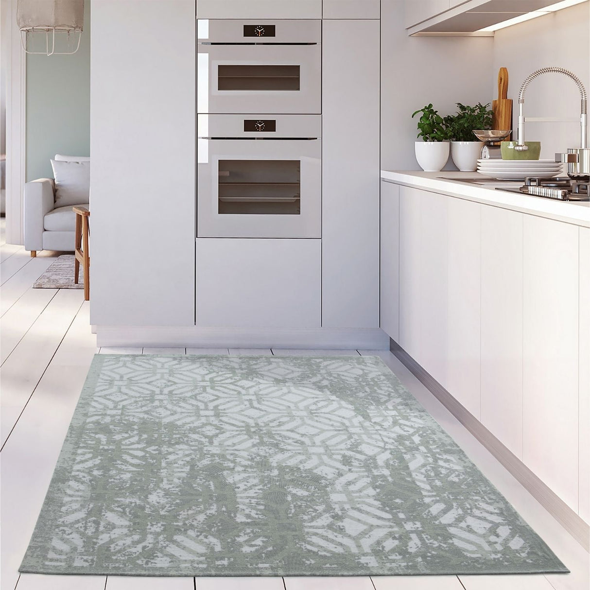 The Rugs Washable Rug Carina Green | 6934