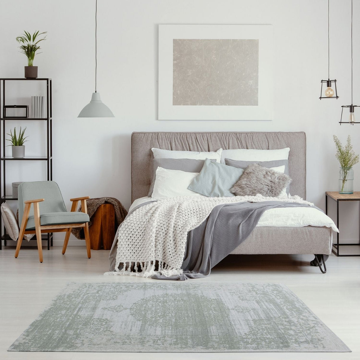 The Rugs Washable Carina Green 6944 Rug