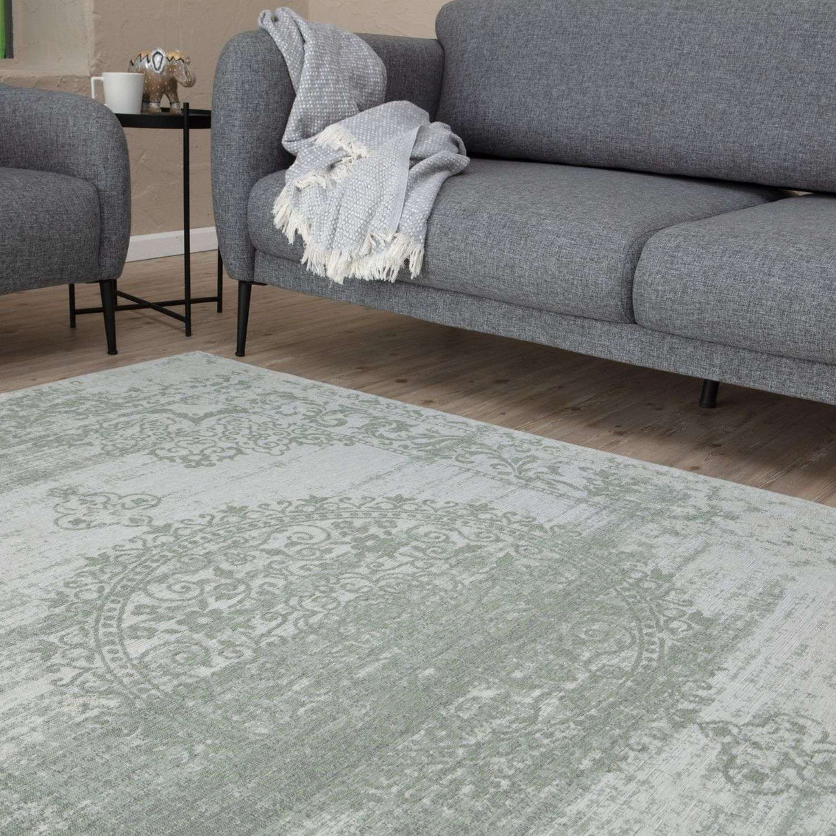The Rugs Washable Carina Green 6944 Rug