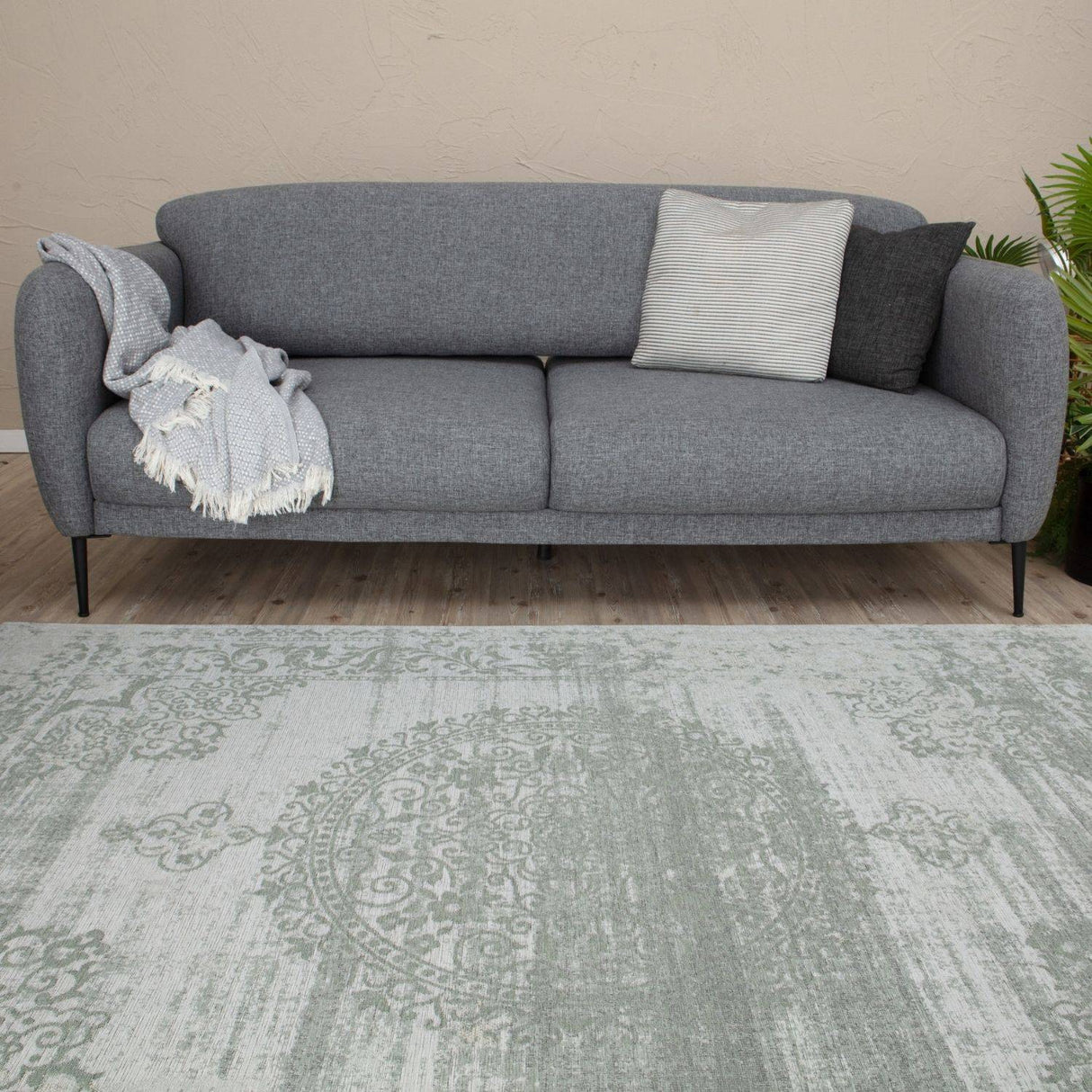 The Rugs Washable Carina Green 6944 Rug