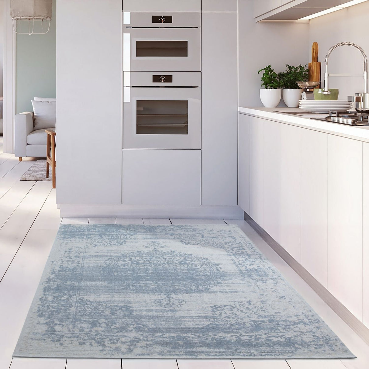 Washable Rug Carina Blue 6945 by The Rugs
