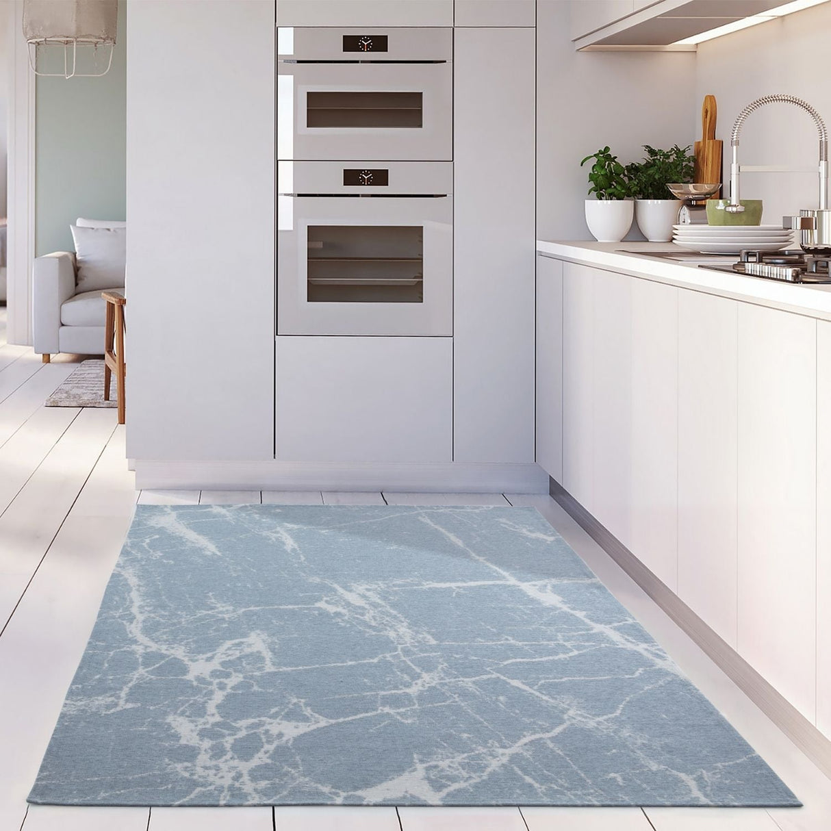 The Rugs Washable Rug Carina Blue | 6955