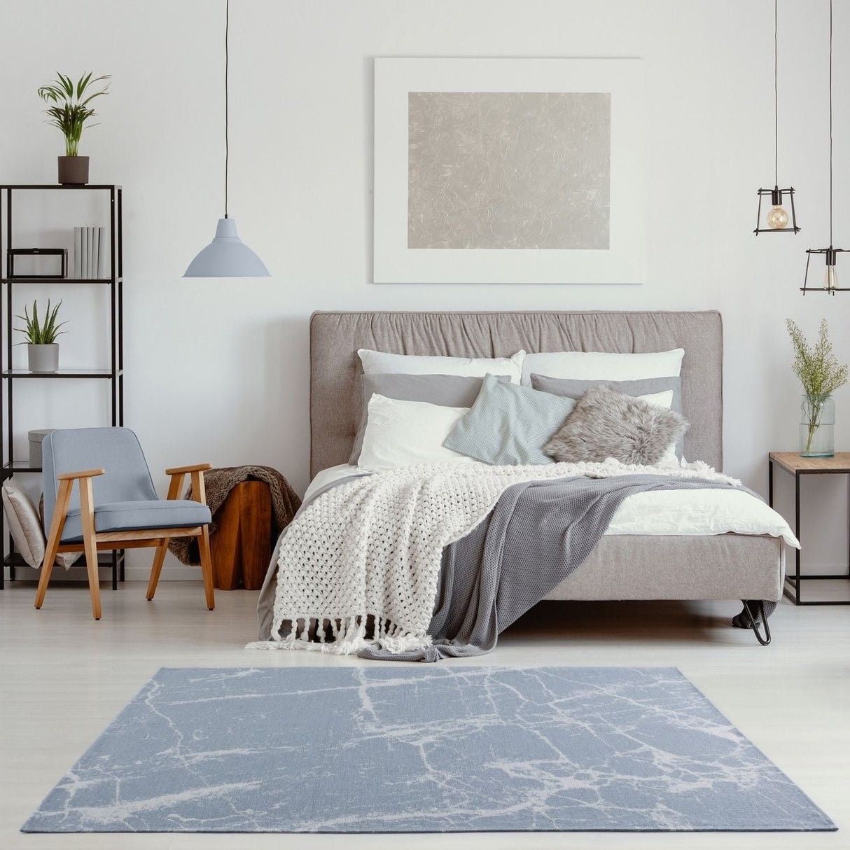 The Rugs Washable Rug Carina Blue | 6955