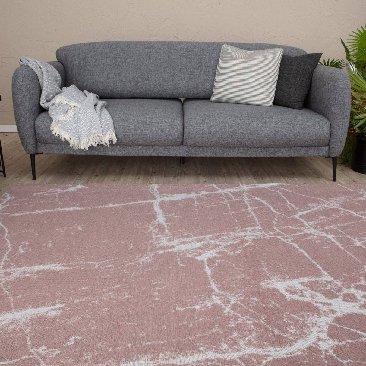 Washable Rug Carina Pink 6956 by The Rugs