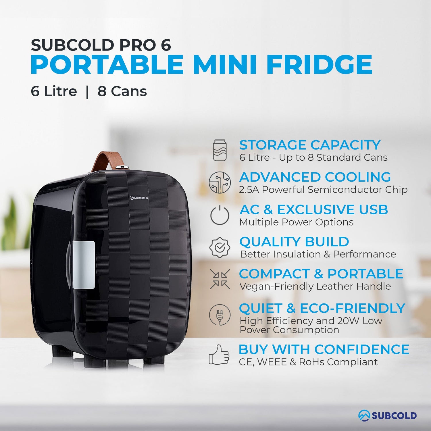 Subcold Pro Mini Fridge - 6L