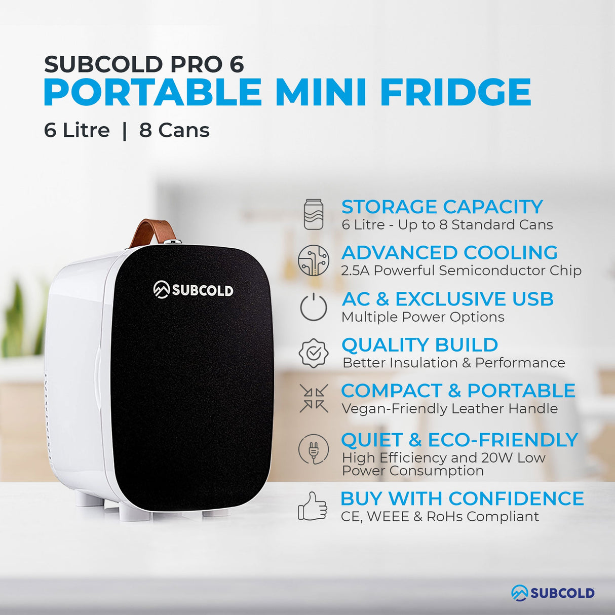Subcold Pro Mini Fridge - 6L