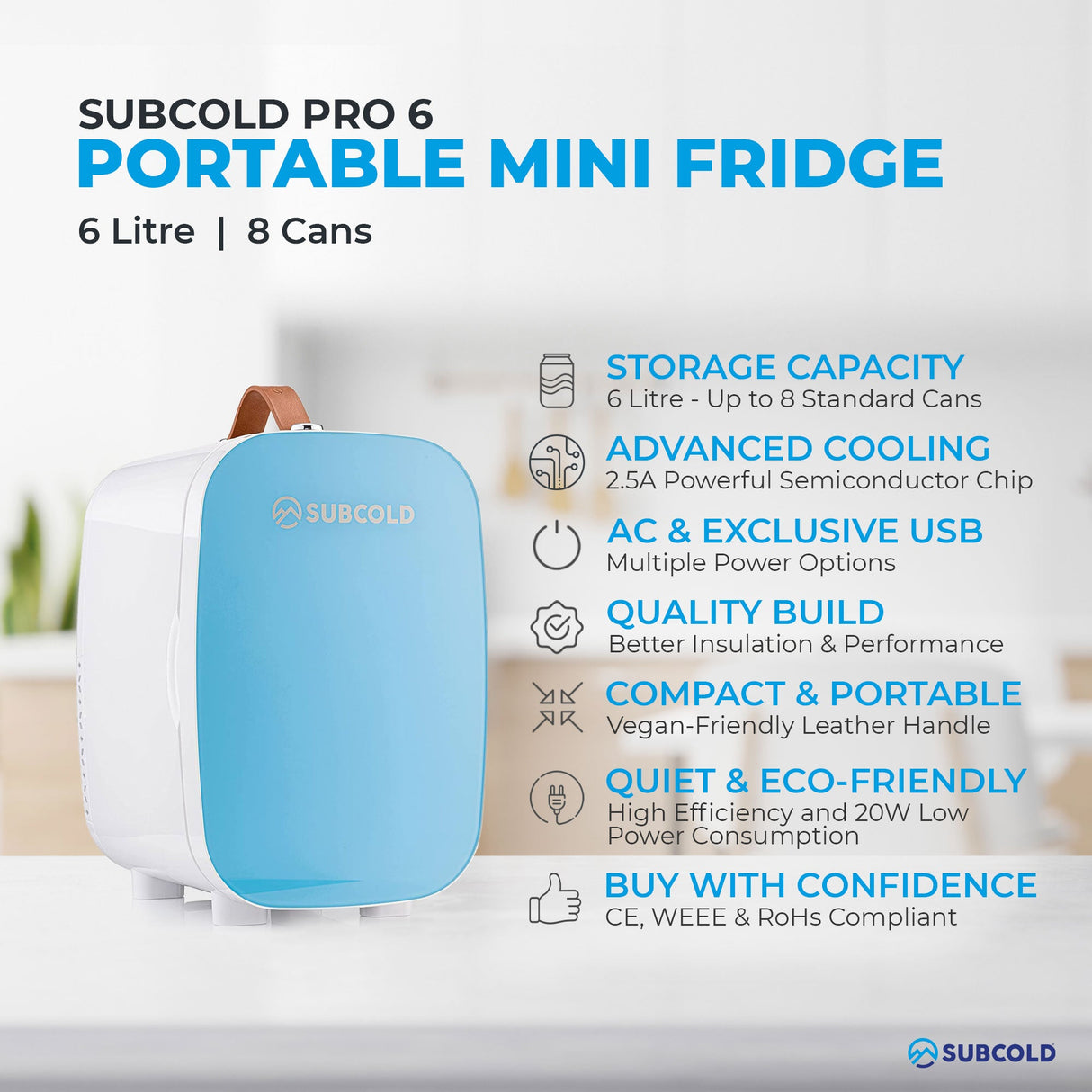 Subcold Pro Mini Fridge - 6L