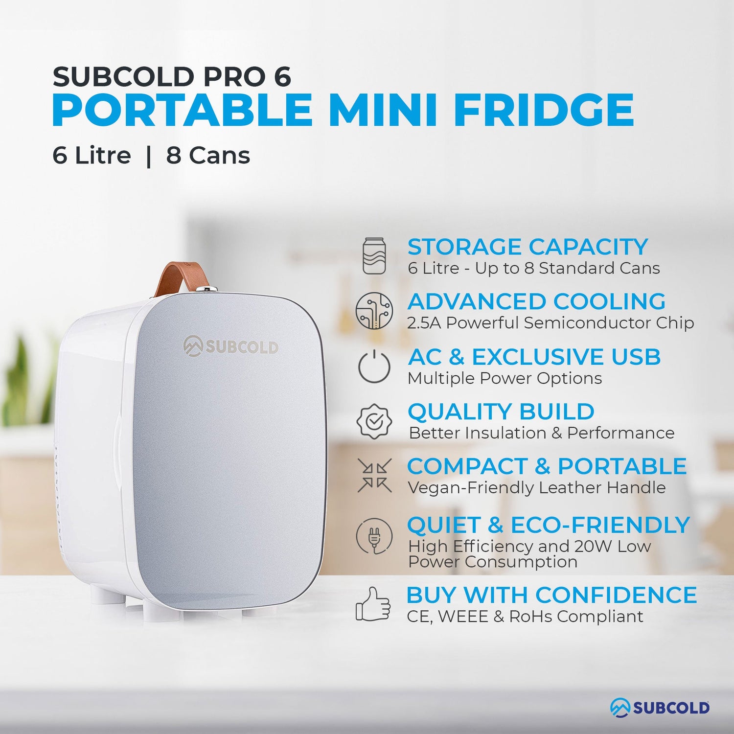 Subcold Pro Mini Fridge - 6L