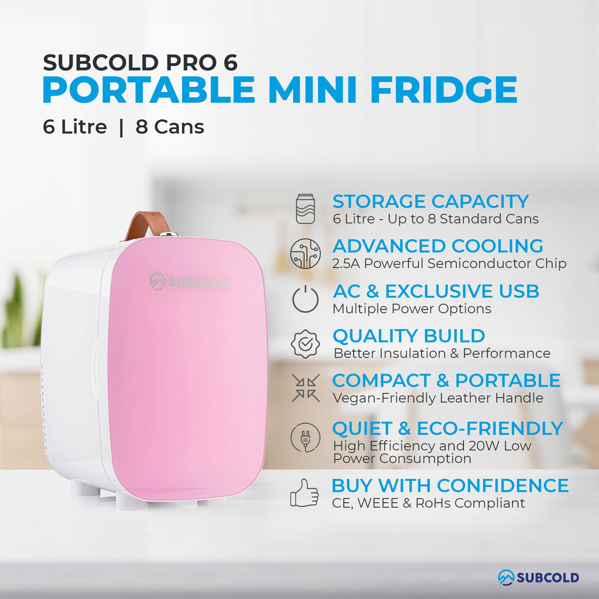Subcold Pro Mini Fridge - 6L