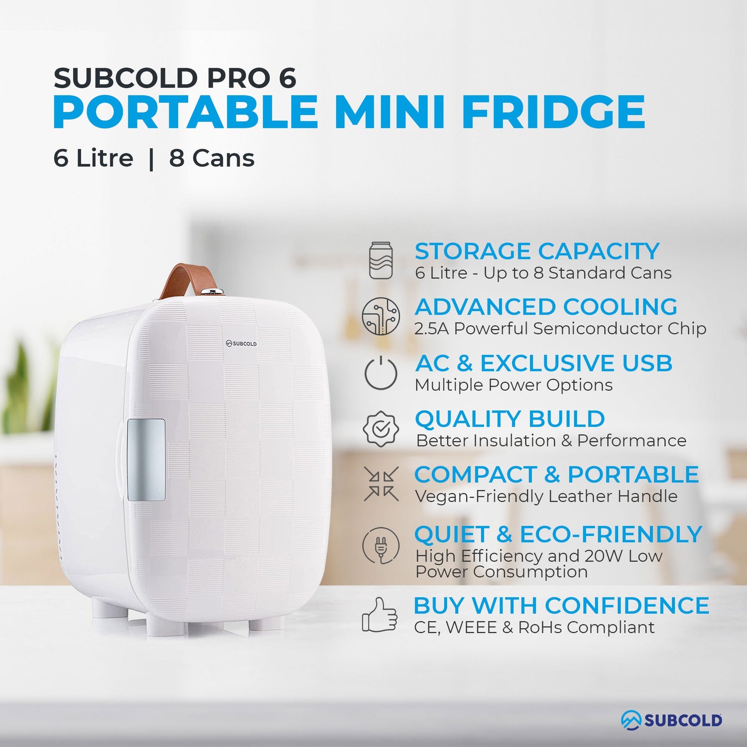 Subcold Pro Mini Fridge - 6L