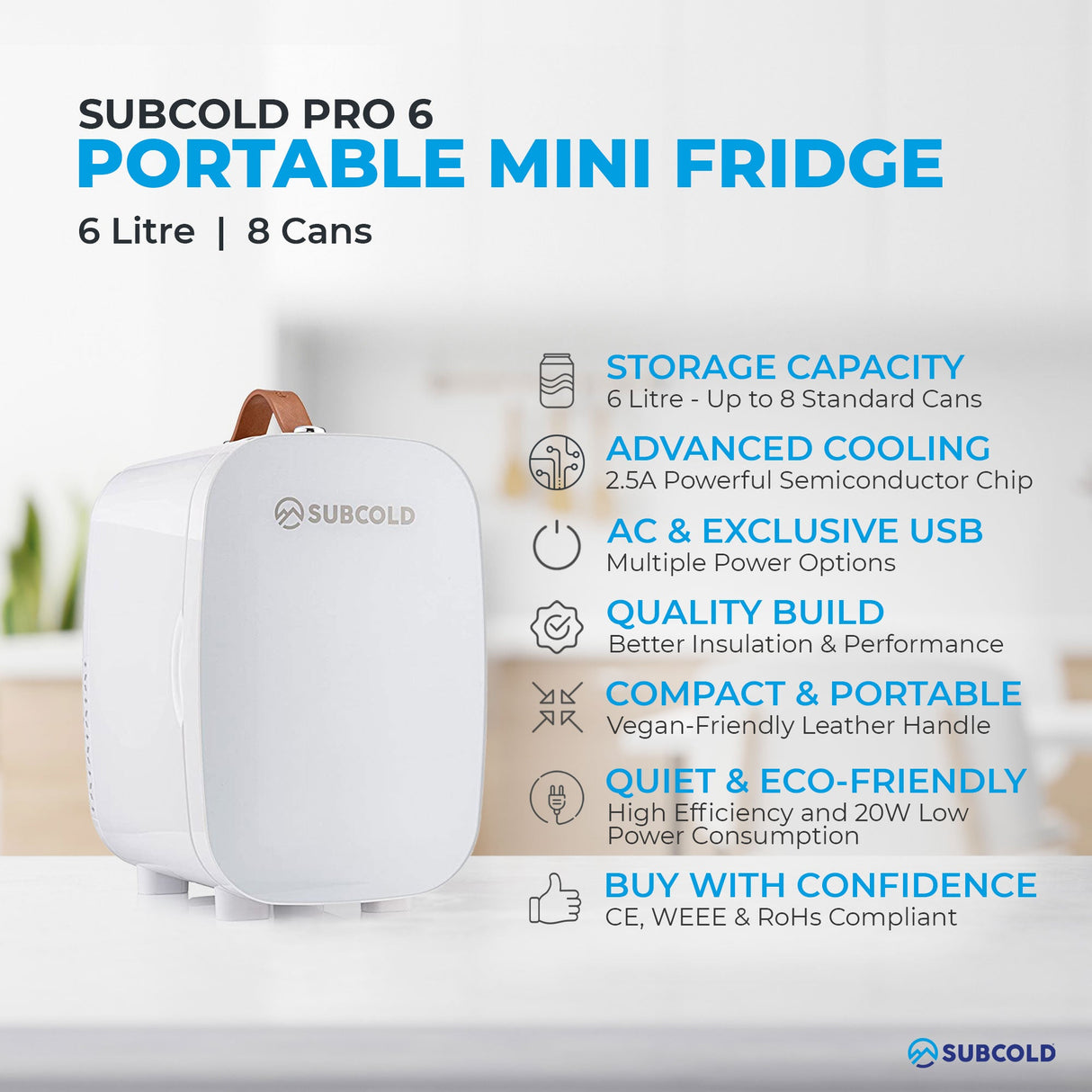 Subcold Pro Mini Fridge - 6L