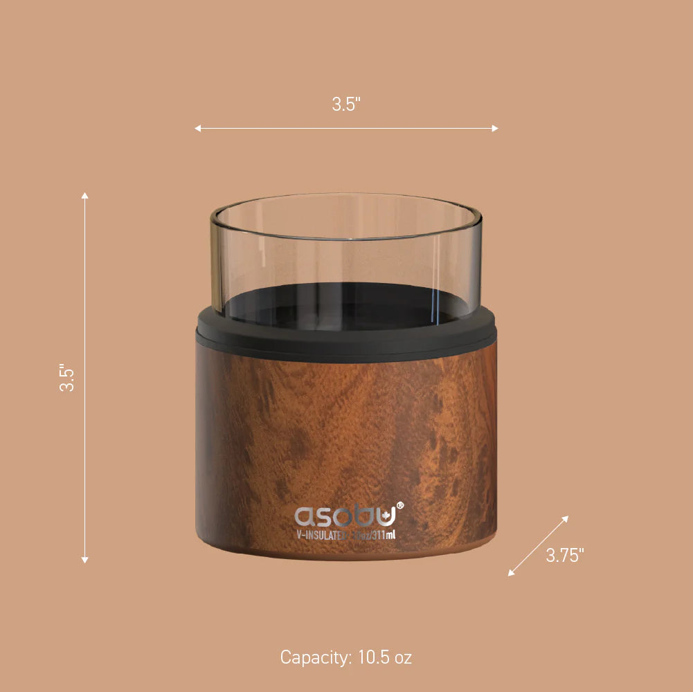 Asobu Whiskey Insulated Sleeve, 311 ml, Wood